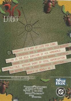 1995 SkyBox DC Villains: Dark Judgment #36 Lobo Back