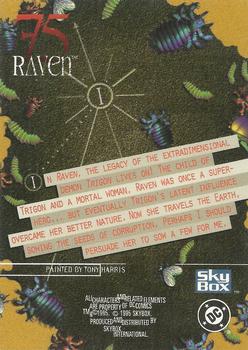 1995 SkyBox DC Villains: Dark Judgment #75 Raven Back