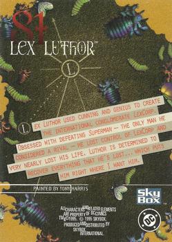 1995 SkyBox DC Villains: Dark Judgment #81 Lex Luthor Back