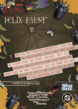 1995 SkyBox DC Villains: Dark Judgment #65 Felix Faust Back