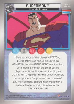 2003 Inkworks Justice League - Friends and Foes #FF1 Superman Back
