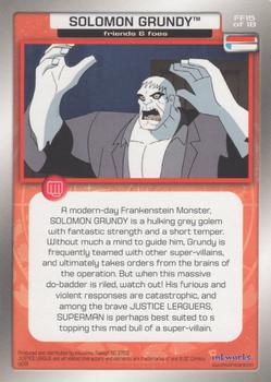 2003 Inkworks Justice League - Friends and Foes #FF15 Solomon Grundy Back