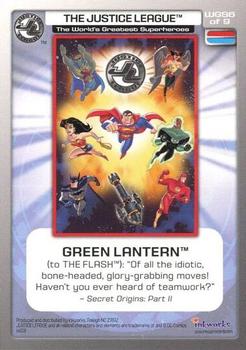 2003 Inkworks Justice League - World's Greatest Heroes  #WGS6 Green Lantern Back