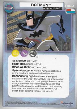 2003 Inkworks Justice League - ActionWorks Lenticular  #AW2 Batman Back
