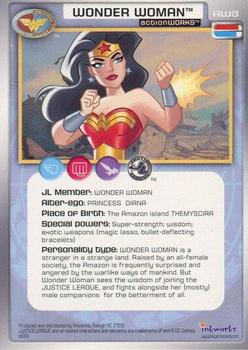 2003 Inkworks Justice League - ActionWorks Lenticular  #AW3 Wonder Woman Back