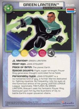 2003 Inkworks Justice League - ActionWorks Lenticular  #AW5 Green Lantern Back