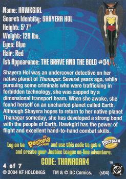2004 Post Cereal Justice League #4 Hawkgirl Back