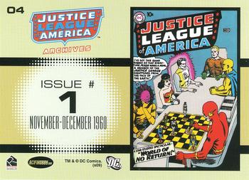 2009 Rittenhouse Justice League of America Archives #04 Justice League of America #1     November-December 1960 Back
