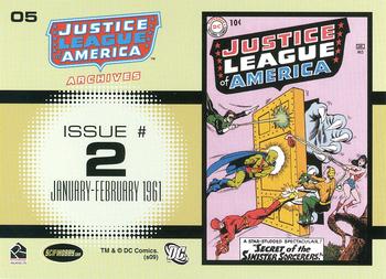 2009 Rittenhouse Justice League of America Archives #05 Justice League of America #2     January-February 1961 Back