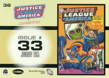 2009 Rittenhouse Justice League of America Archives #36 Justice League of America #33    January 1965 Back