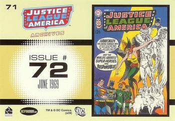 2009 Rittenhouse Justice League of America Archives #71 Justice League of America #72    June 1969 Back