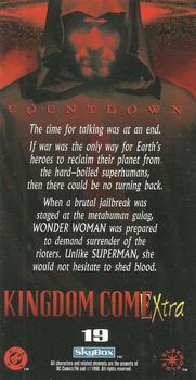 1996 SkyBox Kingdom Come Xtra #19 The time for talking was at an end. If war was Back