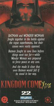 1996 SkyBox Kingdom Come Xtra #22 Batman and Wonder Woman fought together in the Back