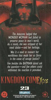 1996 SkyBox Kingdom Come Xtra #23 The Amazons judged that Wonder Woman had failed Back