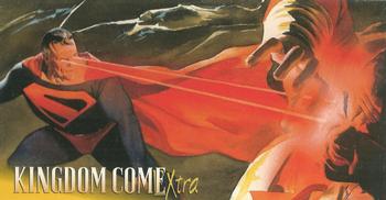 1996 SkyBox Kingdom Come Xtra #25 Blasting Captain marvel with his heat vision ga Front