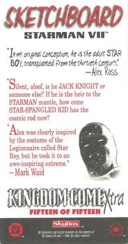 1996 SkyBox Kingdom Come Xtra - Sketchboard #15 Starman VII Back
