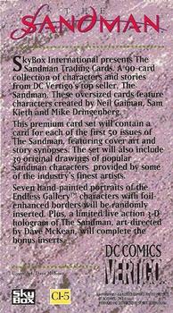 1994 SkyBox Sandman - Cards Illustrated Promos #CI-5 Season Of Mists Back