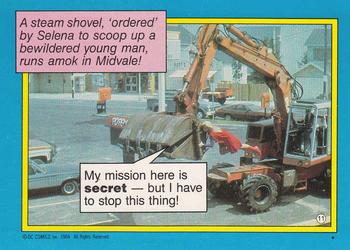 1984 Topps Supergirl #11 A steam shovel, 'ordered' by Selen Back