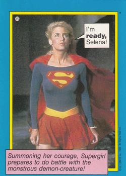 1984 Topps Supergirl #30 Summoning her courage, Supergirl p Back