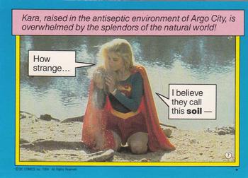 1984 Topps Supergirl #7 Kara, raised in the aniseptic envi Back