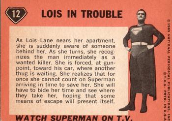 1966 Topps Superman #12 Lois in Trouble Back