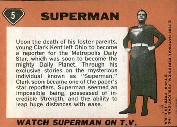 1966 Topps Superman #5 Superman Back