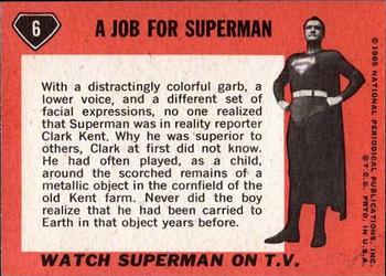 1966 Topps Superman #6 A Job for Superman Back