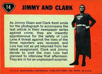 1966 Topps Superman #14 Jimmy and Clark Back