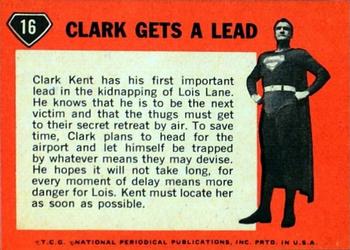 1966 Topps Superman #16 Clark Gets a Lead Back