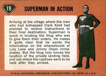 1966 Topps Superman #19 Superman in Action Back
