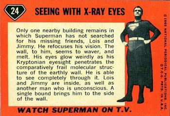 1966 Topps Superman #24 Seeing with X-Ray Eyes Back