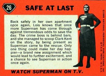 1966 Topps Superman #26 Safe at Last Back