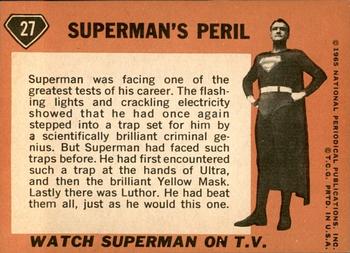 1966 Topps Superman #27 Superman's Peril Back