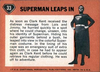 1966 Topps Superman #33 Superman Leaps In Back