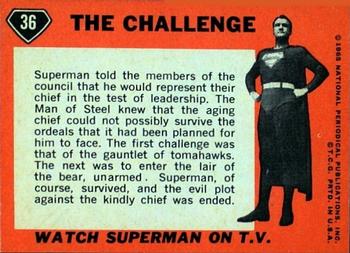 1966 Topps Superman #36 The Challenge Back