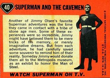 1966 Topps Superman #40 Superman & the Cavemen Back
