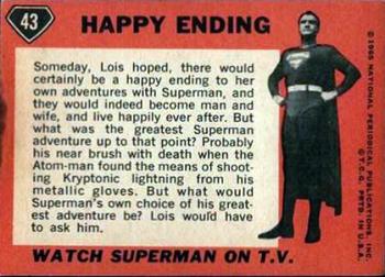 1966 Topps Superman #43 Happy Ending Back