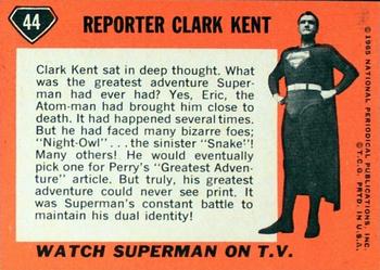 1966 Topps Superman #44 Reporter Clark Kent Back
