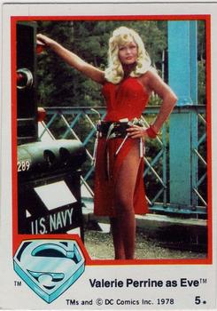 1978 Topps Superman: The Movie #5 Valerie Perrine as Eve Front