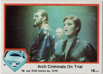 1978 Topps Superman: The Movie #16 Arch Criminals On Trial Front
