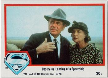 1978 Topps Superman: The Movie #30 Observing Landing of a Spaceship Front