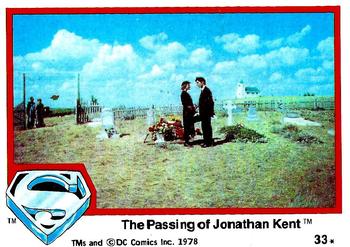 1978 Topps Superman: The Movie #33 The Passing of Jonathan Kent Front