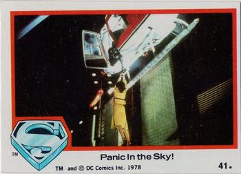 1978 Topps Superman: The Movie #41 Panic In the Sky! Front