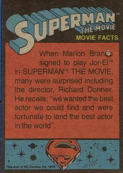 1978 Topps Superman: The Movie #70 Jor-El and Lara...Their Final Moments! Back