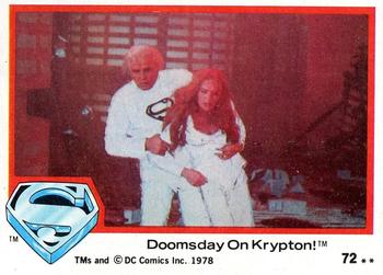 1978 Topps Superman: The Movie #72 Doomsday On Krypton! Front