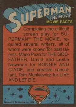 1978 Topps Superman: The Movie #76 Gene Hackman as Lex Luthor Back
