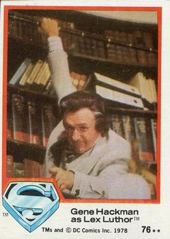 1978 Topps Superman: The Movie #76 Gene Hackman as Lex Luthor Front