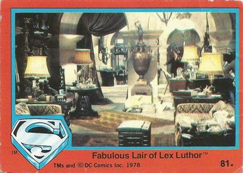 1978 Topps Superman: The Movie #81 Fabulous Lair of Lex Luthor Front