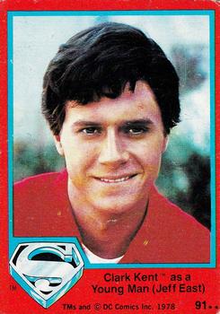 1978 Topps Superman: The Movie #91 Clark Kent as a Young Man  (Jeff East) Front