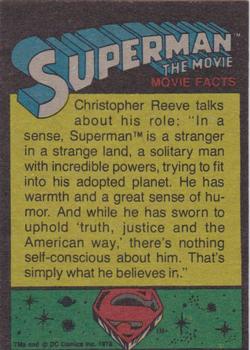 1978 Topps Superman: The Movie #117 Jonathan Kent In Smallville Back